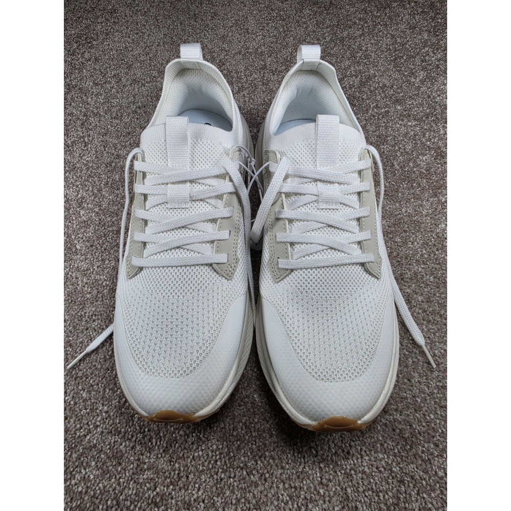 Goodfellow & Co Lee White Knit Sneakers Mens Size 9.5 Memory Foam NWT